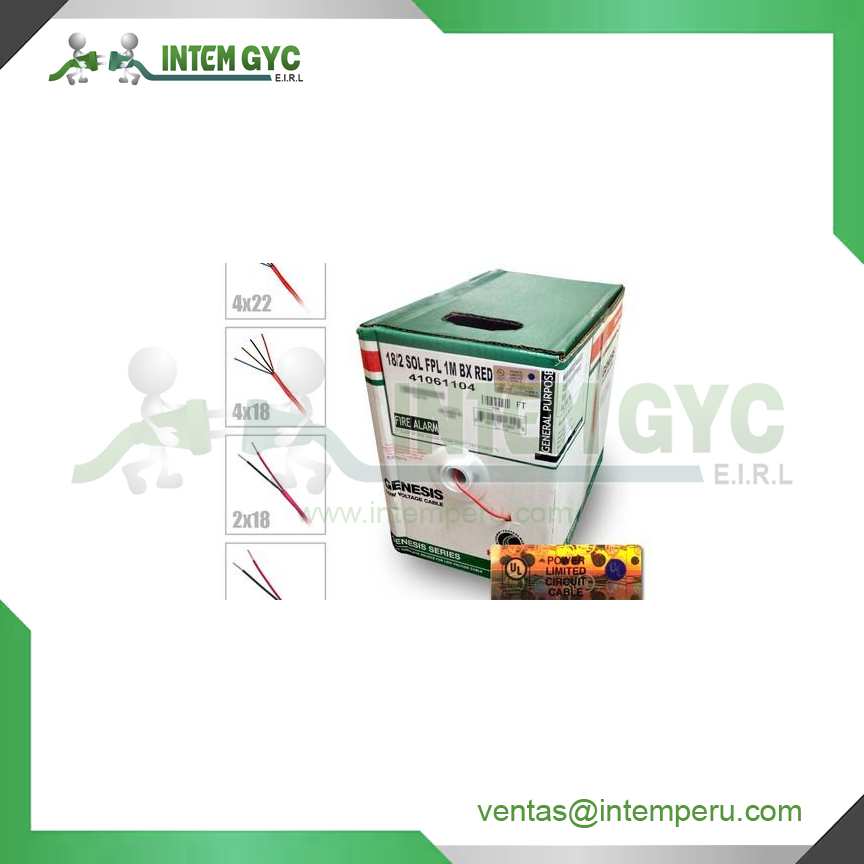 CABLE PARA ALARMA CONTRA INCENDIO FPL 4X22