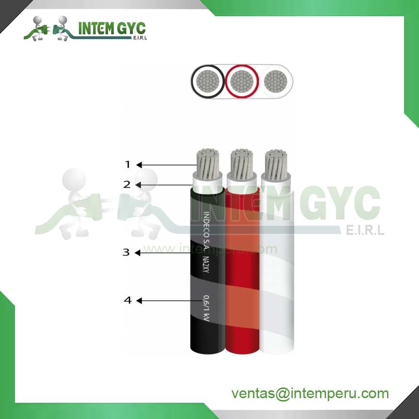 CABLE NA2XY 0.6/1KV 3X1X400MM
