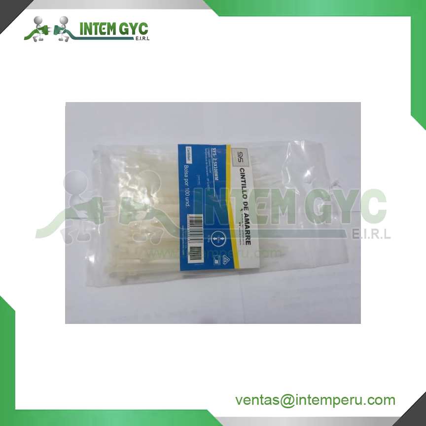 CINTILLO DE NYLON AMARRE 100X2.5MM (10CM) 4´´